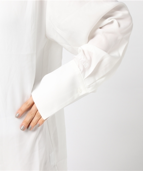 PUNYUS(プニュズ)の「テロテロシャツワンピース(シャツワンピース・レディース・ホワイト/ブラック/ピンク・1/2/3/4)」の4枚目の写真