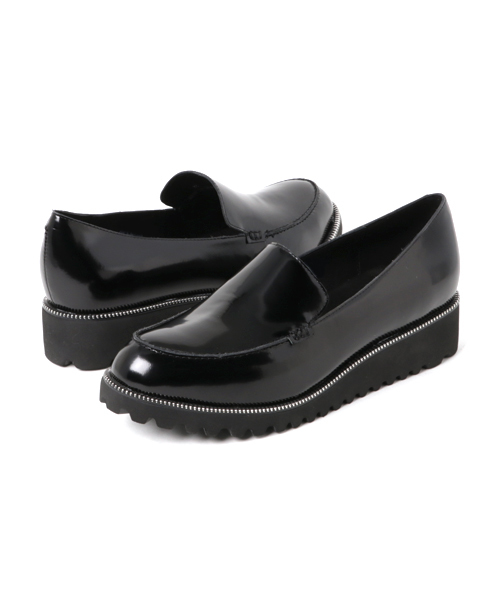 Jeffrey Campbell(ジェフリーキャンベル)の「ウェッジソールローファー(ローファー・レディース・ワインレッド/ブラック・38/37/36/39/35)」の4枚目の写真