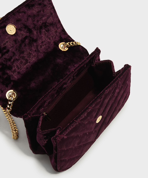 CHARLES & KEITH（チャールズ & キース）の「ドレッシーショルダーバッグ / DRESSY SHOULDER BAG（ショルダーバッグ・レディース・バーガンディー/ブラック・S）」の11枚目の写真
