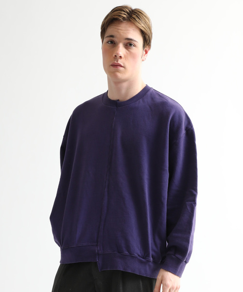 DIET BUTCHER（ダイエットブッチャー）の「【DIET BUTCHER SLIM SKIN】STUDIOUS限定別注ガーメントダイビッグシルエットスウェットシャツ（スウェット・メンズ・ブラック/パープル/グレー/ピンク・FREE）」の3枚目の写真