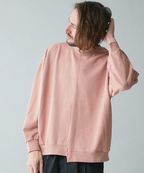 DIET BUTCHER（ダイエットブッチャー）の「【DIET BUTCHER SLIM SKIN】STUDIOUS限定別注ガーメントダイビッグシルエットスウェットシャツ（スウェット・メンズ・ブラック/パープル/グレー/ピンク・FREE）」の4枚目の写真