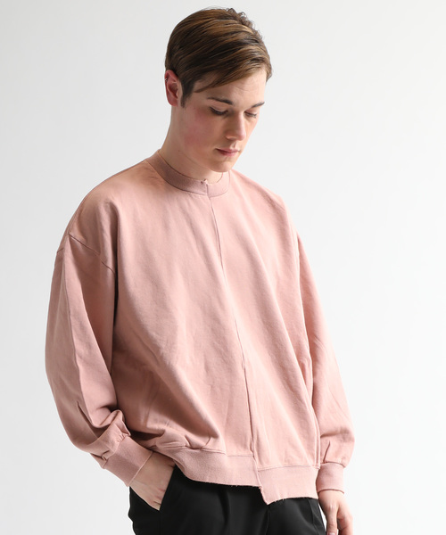 DIET BUTCHER（ダイエットブッチャー）の「【DIET BUTCHER SLIM SKIN】STUDIOUS限定別注ガーメントダイビッグシルエットスウェットシャツ（スウェット・メンズ・ブラック/パープル/グレー/ピンク・FREE）」の12枚目の写真