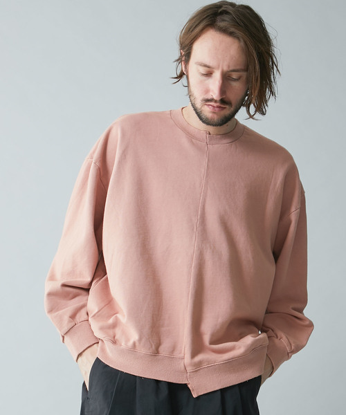 DIET BUTCHER（ダイエットブッチャー）の「【DIET BUTCHER SLIM SKIN】STUDIOUS限定別注ガーメントダイビッグシルエットスウェットシャツ（スウェット・メンズ・ブラック/パープル/グレー/ピンク・FREE）」の11枚目の写真