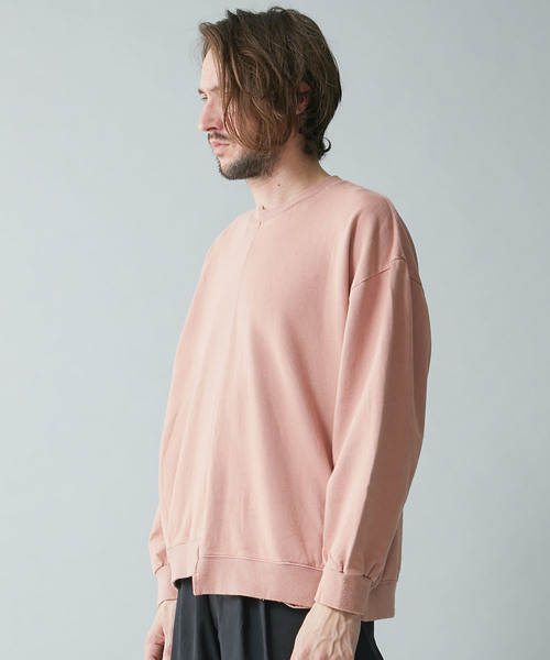 DIET BUTCHER（ダイエットブッチャー）の「【DIET BUTCHER SLIM SKIN】STUDIOUS限定別注ガーメントダイビッグシルエットスウェットシャツ（スウェット・メンズ・ブラック/パープル/グレー/ピンク・FREE）」の7枚目の写真