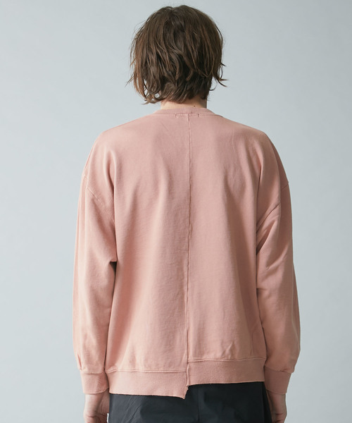 DIET BUTCHER（ダイエットブッチャー）の「【DIET BUTCHER SLIM SKIN】STUDIOUS限定別注ガーメントダイビッグシルエットスウェットシャツ（スウェット・メンズ・ブラック/パープル/グレー/ピンク・FREE）」の6枚目の写真