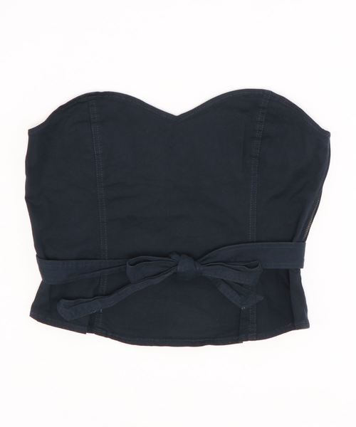 Bou Jeloud(ブージュルード)の「トレンチコルセットビスチェ/ウエストマークサイドジップベアトップ/トップス(キャミソール・レディース・キャメル/カーキ/ネイビー・38)」の3枚目の写真