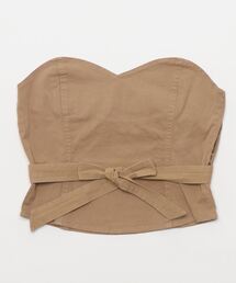 Bou Jeloud | トレンチコルセットビスチェ/ウエストマークサイドジップベアトップ/トップス(キャミソール)