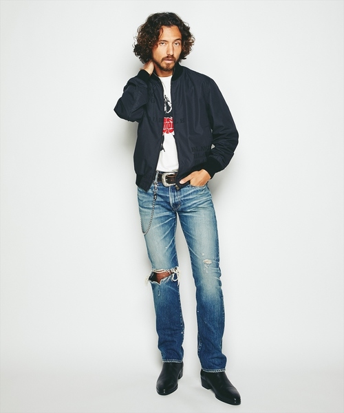 HYSTERIC GLAMOUR（ヒステリックグラマー）の「CN加工デニム スリムストレートパンツ（デニムパンツ・メンズ・インディゴブルー・28inch/32inch/30inch/31inch/34inch/29inch）」の6枚目の写真