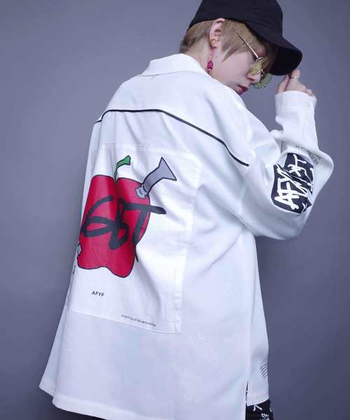 AFYF(エーエフワイエフ)の「AFYF OVERSIZE OPEN COLLAR SHIRT F/オーバーサイズオープンカラーシャツ(シャツ/ブラウス・レディース・ブラック系その他/ホワイト系その他2/ブラック/ブラック系その他2/ホワイト系その他3/ブラック系その他3/ホワイト系その他4/ホワイト系その他5/ブラック系その他5/ブラック系その他4・FREE)」の4枚目の写真