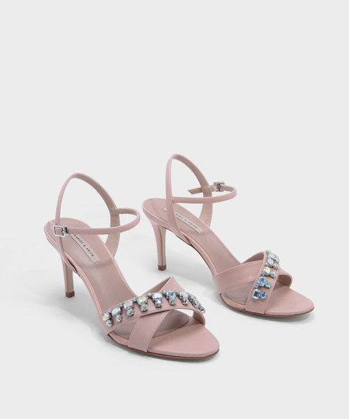 CHARLES & KEITH(チャールズ & キース)の「エンベリッシュクリスクロスサンダル / EMBELLISHED CRISS CROSS SANDALS(サンダル・レディース・ブラック/イエロー/アイボリー・24.5cm/25cm/23cm/23.5cm/22.5cm)」の11枚目の写真