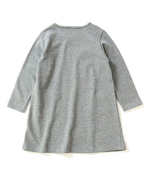 devirock(デビロック)の「スウェット長袖Aラインワンピース(ワンピース・キッズ・スモークピンク/カーキ/ネイビー/ブラック/モカ/杢グレー/グリーン系その他/レッド系その他/パープル系その他・160cm/90cm/130cm/150cm/140cm/110cm/100cm/120cm)」の17枚目の写真