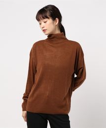 選べるドロップショルダーカシミアタッチニットトップス