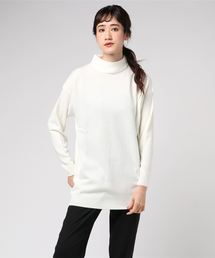 選べるドロップショルダーカシミアタッチニットトップス