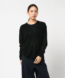 選べるドロップショルダーカシミアタッチニットトップス