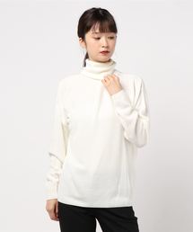 選べるドロップショルダーカシミアタッチニットトップス