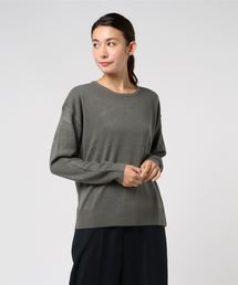 選べるドロップショルダーカシミアタッチニットトップス