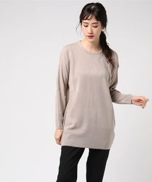 選べるドロップショルダーカシミアタッチニットトップス