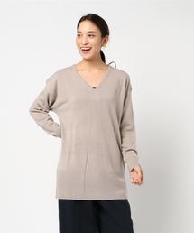 選べるドロップショルダーカシミアタッチニットトップス