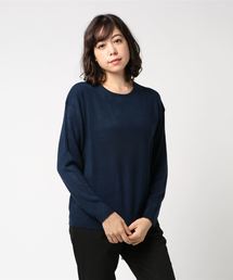 選べるドロップショルダーカシミアタッチニットトップス