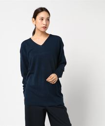 選べるドロップショルダーカシミアタッチニットトップス