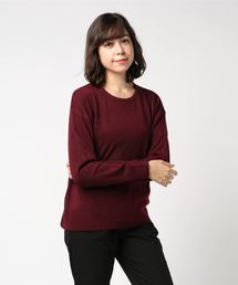 選べるドロップショルダーカシミアタッチニットトップス
