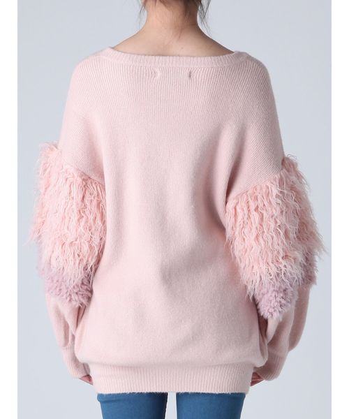 dazzlin（ダズリン）の「ボリュームスリーブニットチュニック（ニット/セーター・レディース・グレー/オフホワイト/ピンク・FREE）」の11枚目の写真