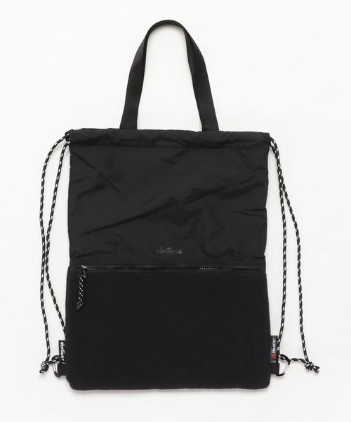 SEVENDAYS=SUNDAY（セブンデイズサンデイ）の「WIDTHINGS フリースナップサック（バックパック/リュック・レディース・ブラック/ベージュ/グレー・FREE）」の2枚目の写真