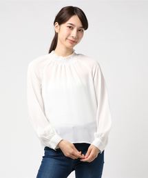 ハイネックボリュームブラウス