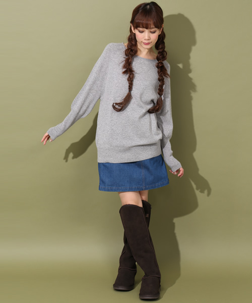 green label relaxing(グリーンレーベルリラクシング)の「GC W/RY/NY RIBコンビ POニット ◆(ニット/セーター・レディース・ライトグレー/ベージュ/ロイヤルブルー/レッド/グレー/ナチュラル/コバルトブルー/ライトピンク/ダークグレー/オフホワイト/ライトブルー/シャーベット/ピンク/イエロー/ライム・38/40)」の18枚目の写真