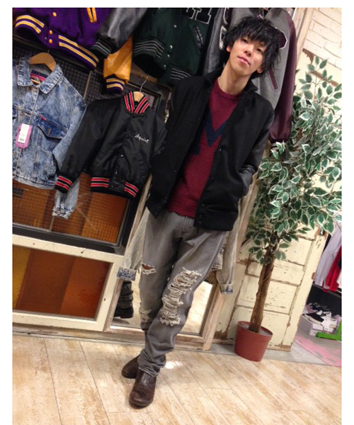 WEGO(ウィゴー)の「WEGO/クラッシュデニムパンツ(デニムパンツ・メンズ・ブラック/グレー・MEDIUM/LARGE)」の15枚目の写真