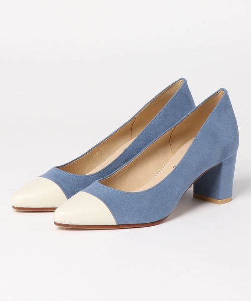 LE TALON(ルタロン)の「6cmトゥキャップハイショクパンプス◆(パンプス・レディース・ライトグレー/ブラック/ベージュ/ネイビー/サックスブルー・22.5cm/23cm/23.5cm/24cm/24.5cm/22cm/25cm)」の1枚目の写真