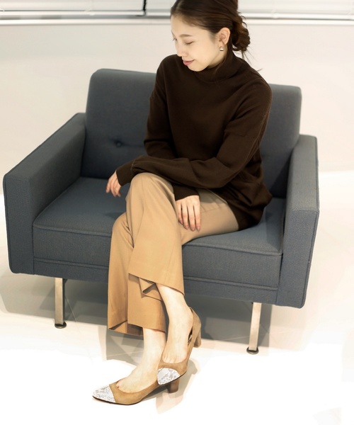 LE TALON(ルタロン)の「6cmトゥキャップハイショクパンプス◆(パンプス・レディース・ライトグレー/ブラック/ベージュ/ネイビー/サックスブルー・22.5cm/23cm/23.5cm/24cm/24.5cm/22cm/25cm)」の9枚目の写真