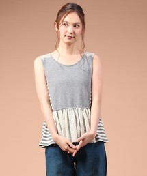 FURFUR | ボーダー×ドットタンクトップ(Tシャツ/カットソー)