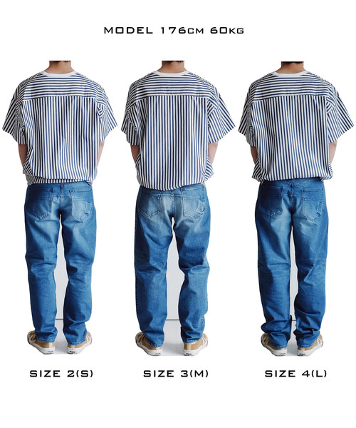 n(n) BY NUMBER (N)INE(エヌエヌバイナンバーナイン)の「WIDE TAPERED STRETCH DENIM JEANS(HARD WASH)(デニムパンツ・メンズ・ライトブルー・2/4/3)」の6枚目の写真