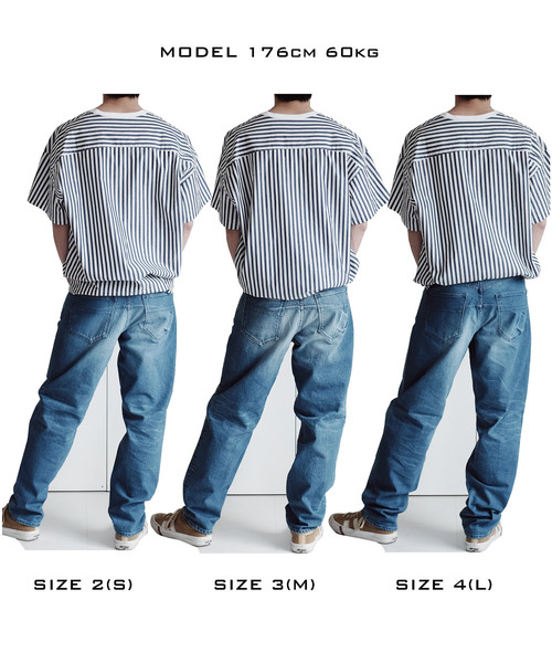 n(n) BY NUMBER (N)INE(エヌエヌバイナンバーナイン)の「WIDE TAPERED STRETCH DENIM JEANS(HARD WASH)(デニムパンツ・メンズ・ライトブルー・2/4/3)」の8枚目の写真