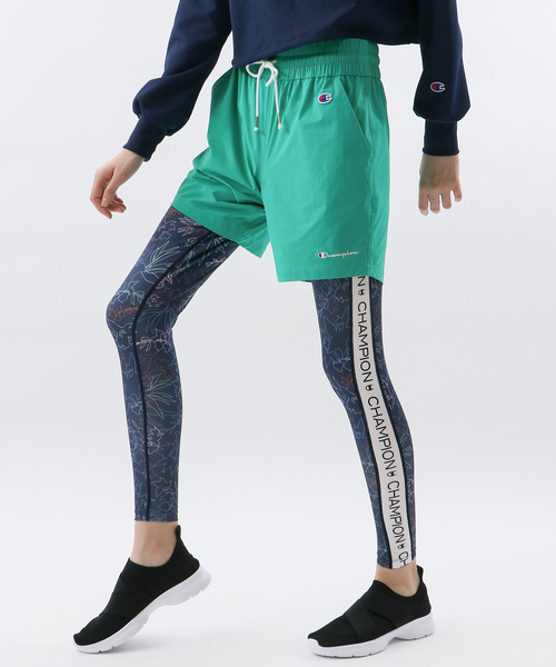 Champion（チャンピオン）の「【Champion/チャンピオン】レディース アクティブスタイル ハーフパンツ（その他パンツ・レディース・グリーン系その他/ネイビー/バイオレット/ピンク系その他7/ブラック・MEDIUM/LARGE）」の3枚目の写真