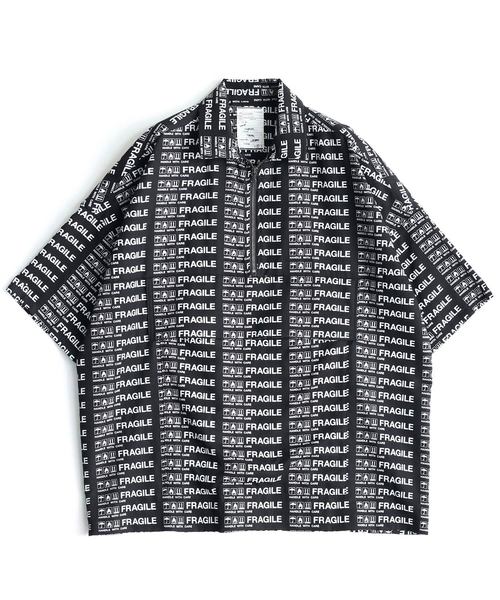 シャツ S/S HALF ZIP SHIRT PRINTED / ショートスリーブ ハーフジップ