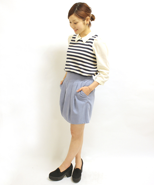 mystic（ミスティック）の「重ね着風シャツ（シャツ/ブラウス・レディース・ブラック/ブルー/ネイビー・ﾌﾘ-）」の7枚目の写真