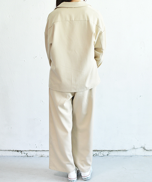 PairPair（ペアペア）の「リングジップとろみワイドパンツ/セットアップ可（その他パンツ・レディース・ライトベージュ・FREE）」の3枚目の写真