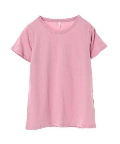 AMERICAN HOLIC（アメリカンホリック）の「UネックベーシックTEE＊（Tシャツ/カットソー・レディース・チャコールグレー/サックスブルー/イエロー/カーキ/ベージュ系その他/オフホワイト/グレー系その他/ピンク・M/S/L）」の15枚目の写真