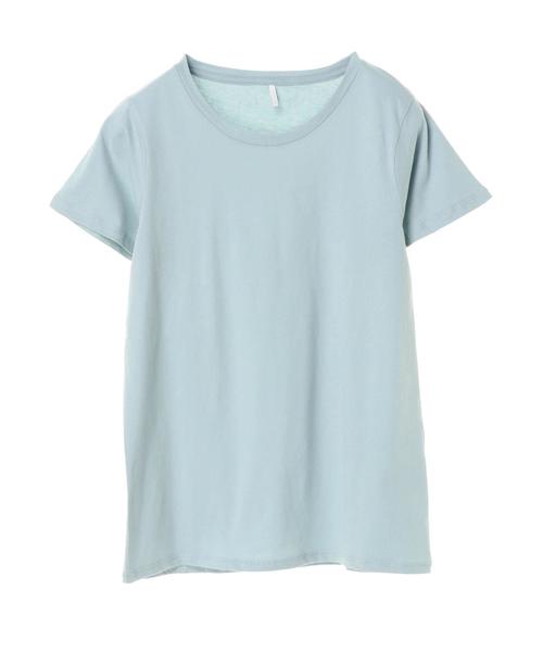 AMERICAN HOLIC（アメリカンホリック）の「UネックベーシックTEE＊（Tシャツ/カットソー・レディース・チャコールグレー/サックスブルー/イエロー/カーキ/ベージュ系その他/オフホワイト/グレー系その他/ピンク・M/S/L）」の11枚目の写真