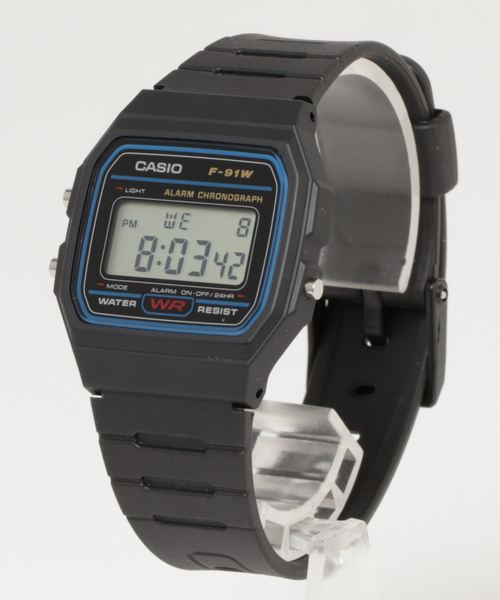 CASIO(カシオ)の「CASIO カシオ : F-91W F-91WG スタンダード デジタル スポーツウォッチ(デジタル腕時計・メンズ・ブラック×ブルー/ブラック×ゴールド/ブラック×グリーン・FREE)」の6枚目の写真