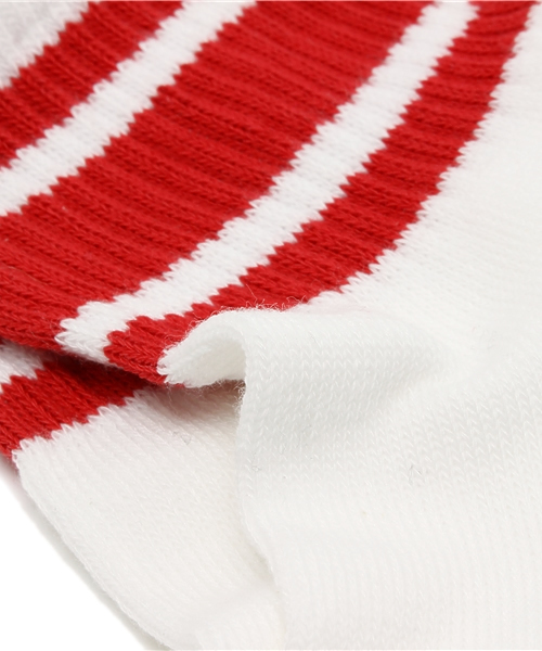 WEGO(ウィゴー)の「WEGO/ラインソックス(ソックス/靴下・メンズ・レッド・FREE)」の3枚目の写真