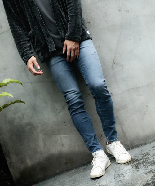 BAYFLOW（ベイフロー）の「スキニ―ダメージデニム 19AW（デニムパンツ・メンズ・ロイヤルブルー/クリアブルー・28inch/29inch/30inch/32inch/31inch）」の6枚目の写真