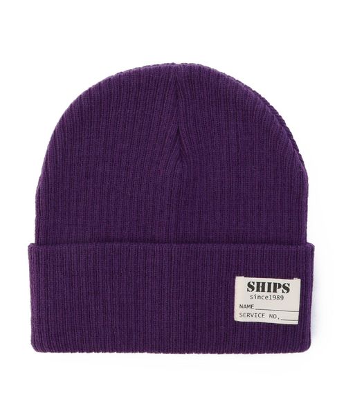 SHIPS(シップス)の「SHIPS KIDS:アクリル リブ ニット キャップ(ニットキャップ/ビーニー・キッズ・ブラック/パープル/グレー/イエロー・ONE SIZE)」の4枚目の写真