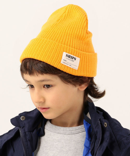 SHIPS(シップス)の「SHIPS KIDS:アクリル リブ ニット キャップ(ニットキャップ/ビーニー・キッズ・ブラック/パープル/グレー/イエロー・ONE SIZE)」の1枚目の写真