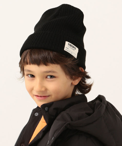 SHIPS(シップス)の「SHIPS KIDS:アクリル リブ ニット キャップ(ニットキャップ/ビーニー・キッズ・ブラック/パープル/グレー/イエロー・ONE SIZE)」の2枚目の写真