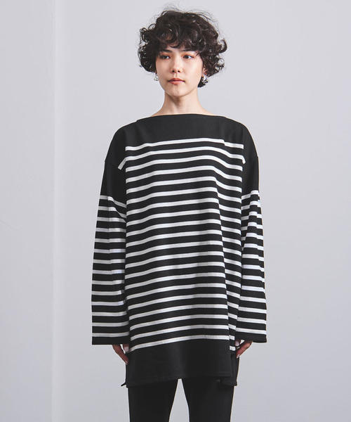 ORCIVAL（オーシバル）の「＜ORCIVAL（オーチバル）＞ビッグ ボーダー プルオーバー 20ST（Tシャツ/カットソー・レディース・ブラック/コバルトブルー・8）」の3枚目の写真