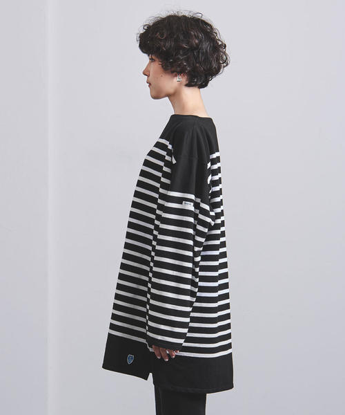 ORCIVAL（オーシバル）の「＜ORCIVAL（オーチバル）＞ビッグ ボーダー プルオーバー 20ST（Tシャツ/カットソー・レディース・ブラック/コバルトブルー・8）」の4枚目の写真