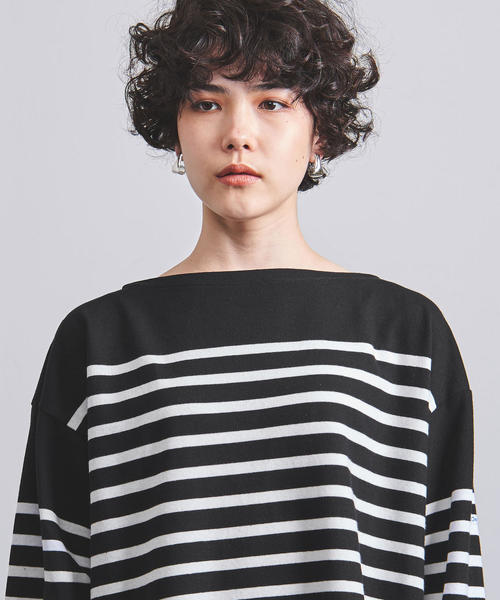 ORCIVAL（オーシバル）の「＜ORCIVAL（オーチバル）＞ビッグ ボーダー プルオーバー 20ST（Tシャツ/カットソー・レディース・ブラック/コバルトブルー・8）」の9枚目の写真